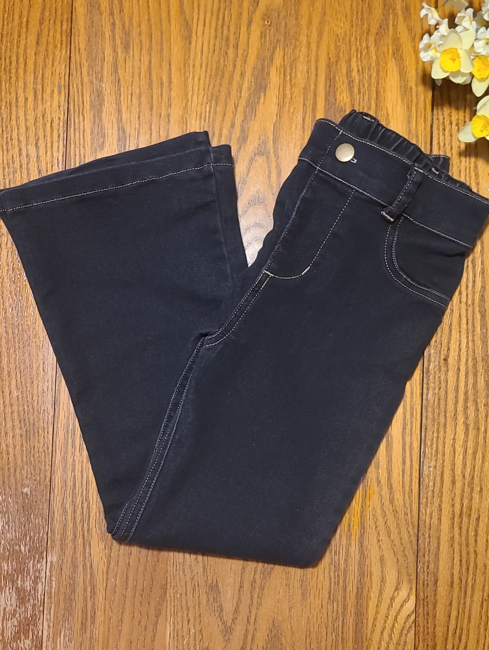 Draper James Black Boot Cut Stretch Pants - Girl's 6